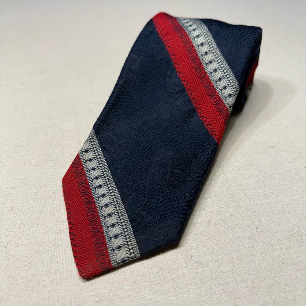 Italianissimo Elegant Red and Blue Men's Tie - Made in Italy